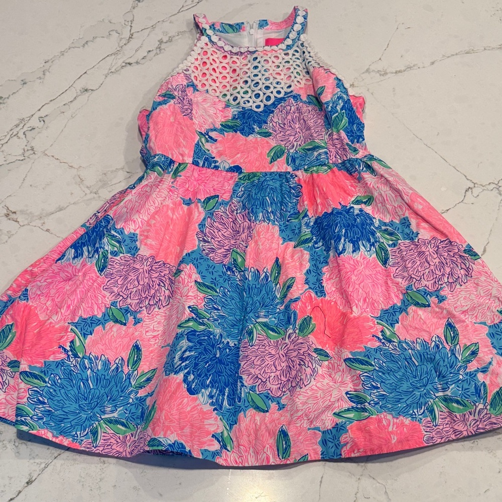 Lilly Pulitzer Floral Pink, Blue and Purple Dress